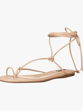 Nine West Beige Pansie 3 Tie Sandals